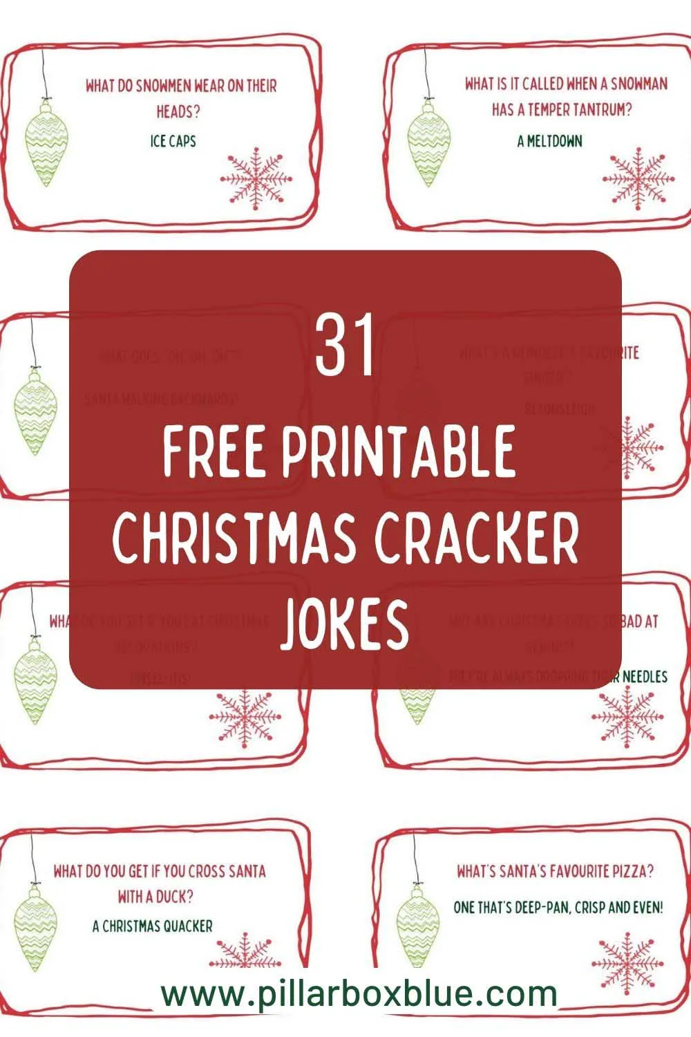 make your own christmas crackers with printable cracker jokes